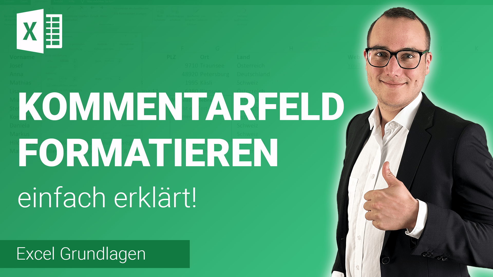 KOMMENTARFELD formatieren einfach erklärt