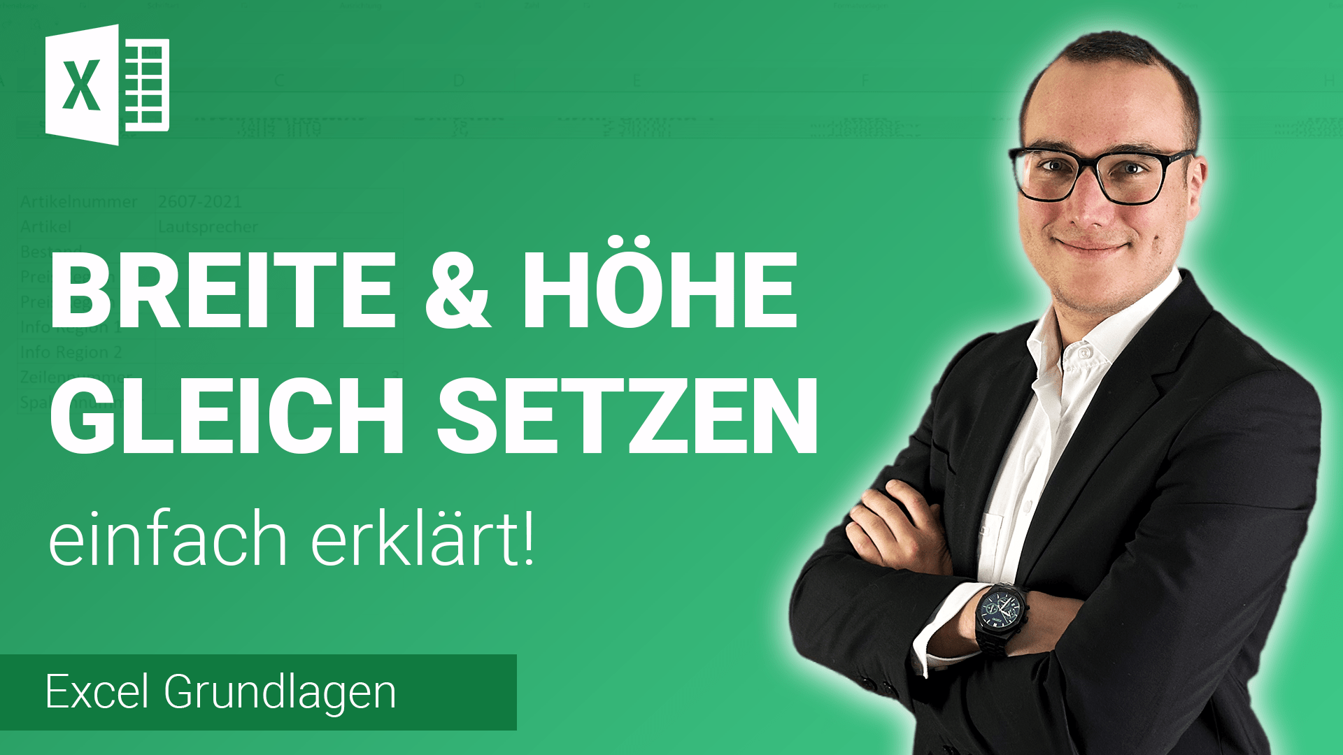 SPALTENBREITE & ZEILENHÖHE automatisch GLEICH setzen einfach erklärt