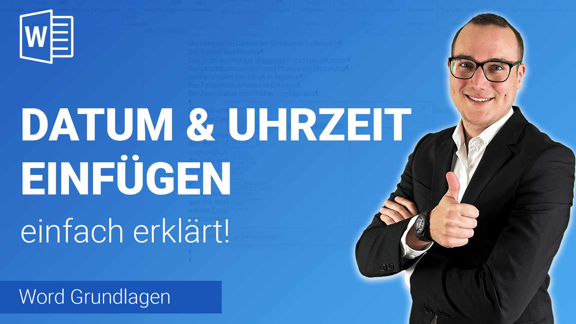 DATUM & UHRZEIT einfügen einfach erklärt