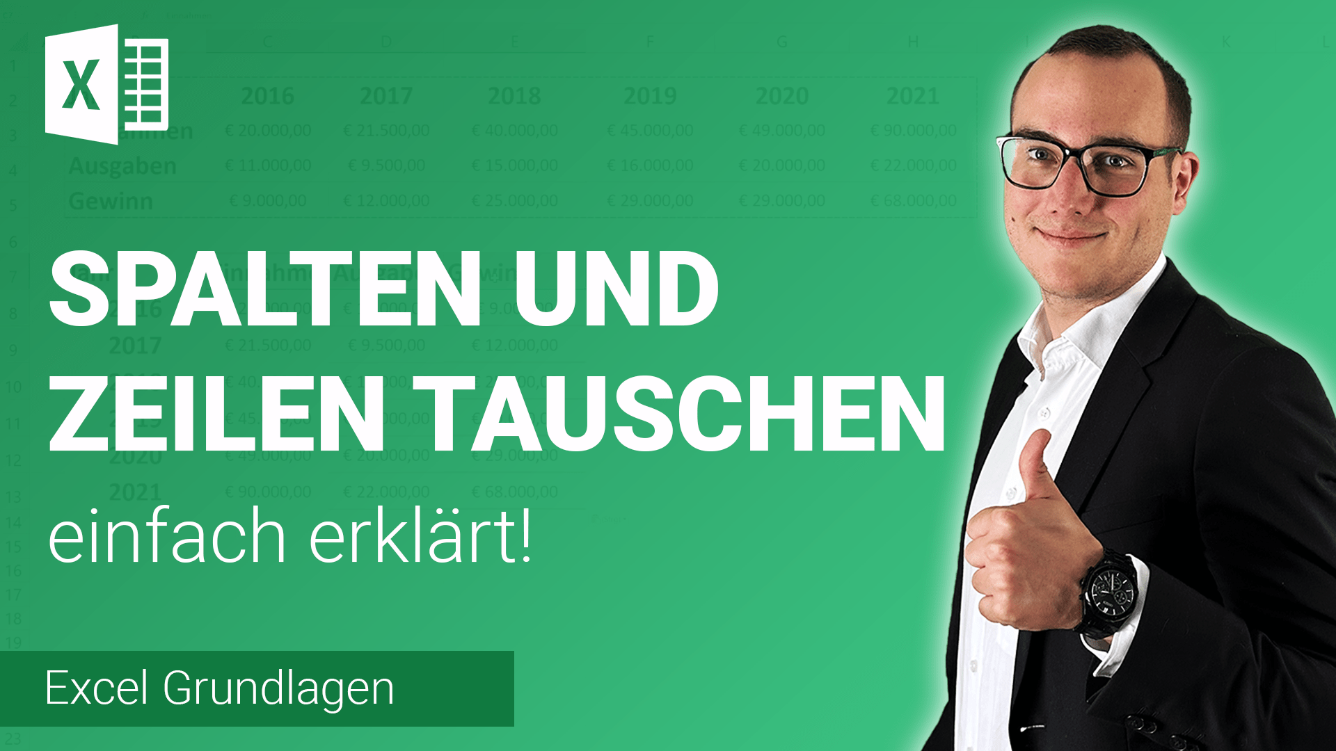 SPALTEN und ZEILEN AUTOMATISCH tauschen einfach erklärt