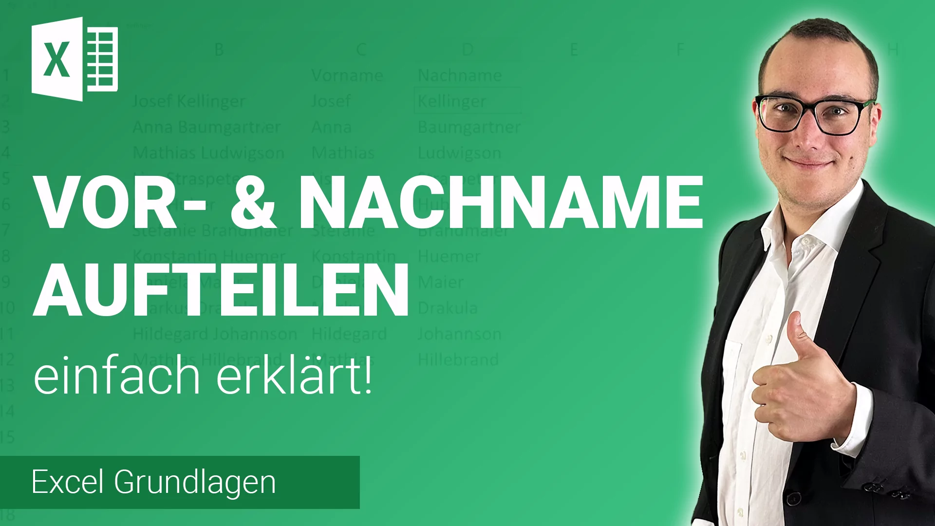 VORNAME und NACHNAME schnell AUFTEILEN einfach erklärt