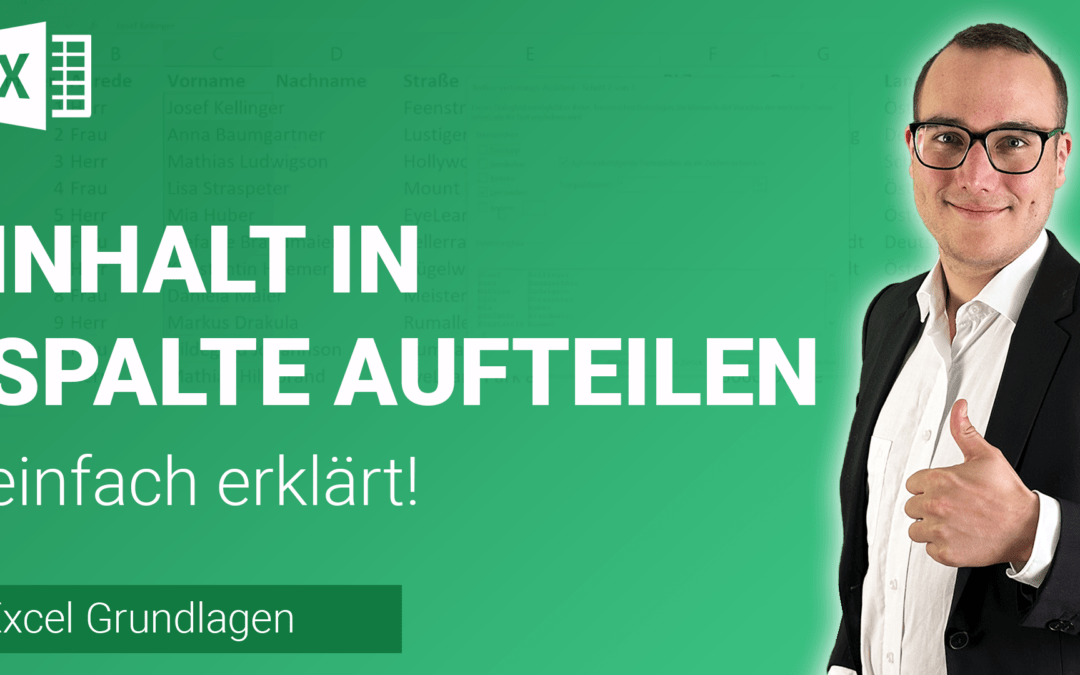 INHALTE aus einer ZELLE in SPALTEN aufteilen einfach erklärt