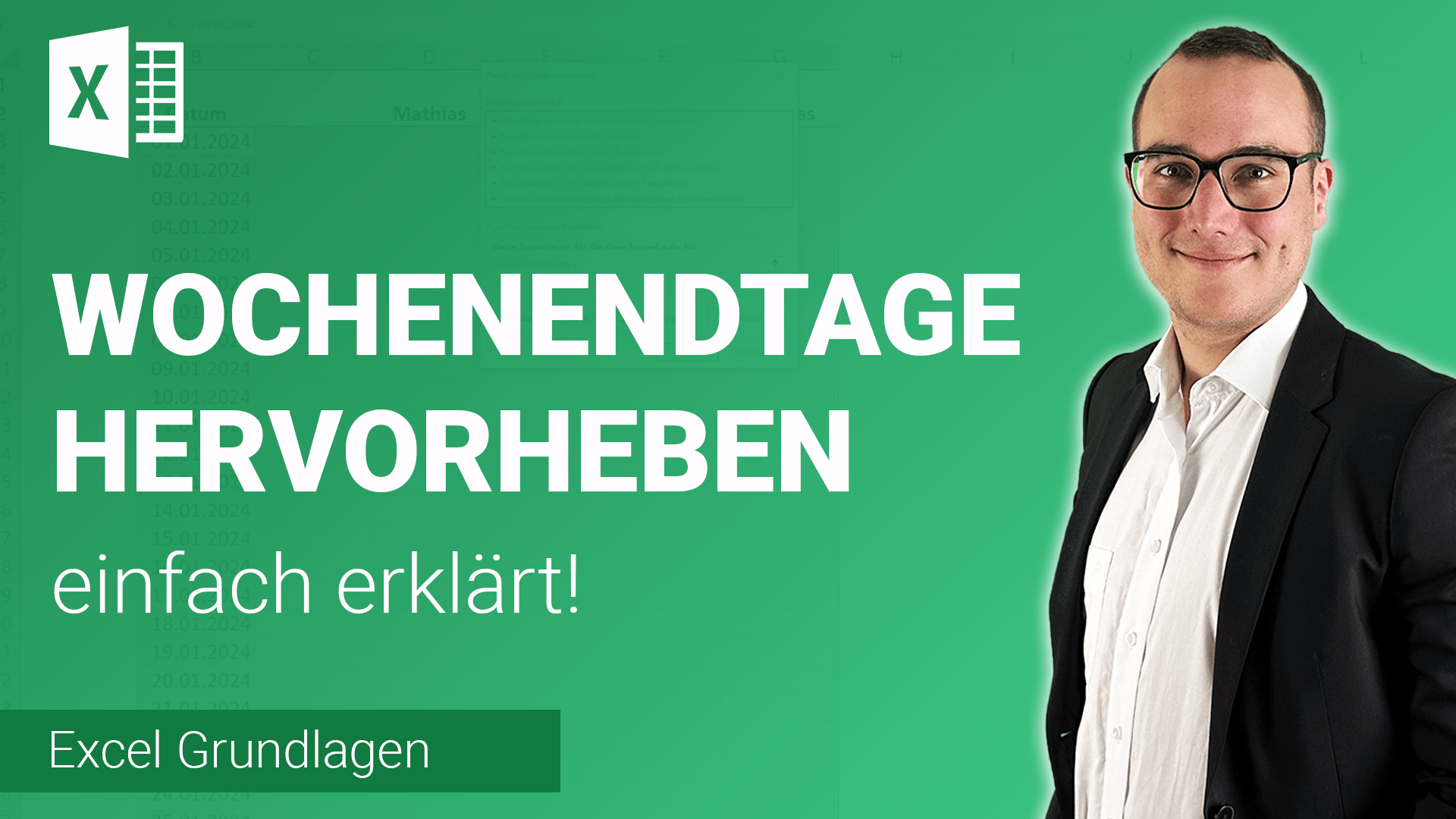 WOCHENENDTAGE HERVORHEBEN einfach erklärt