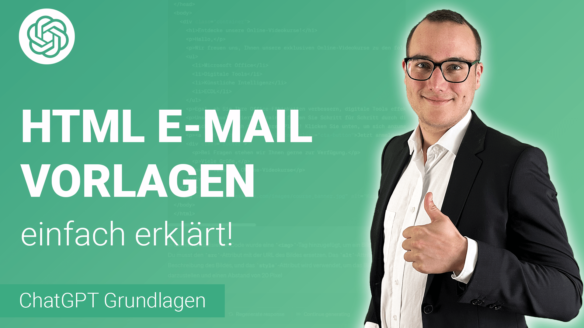 HTML E-Mail Vorlagen erstellen lassen in ChatGPT einfach erklärt