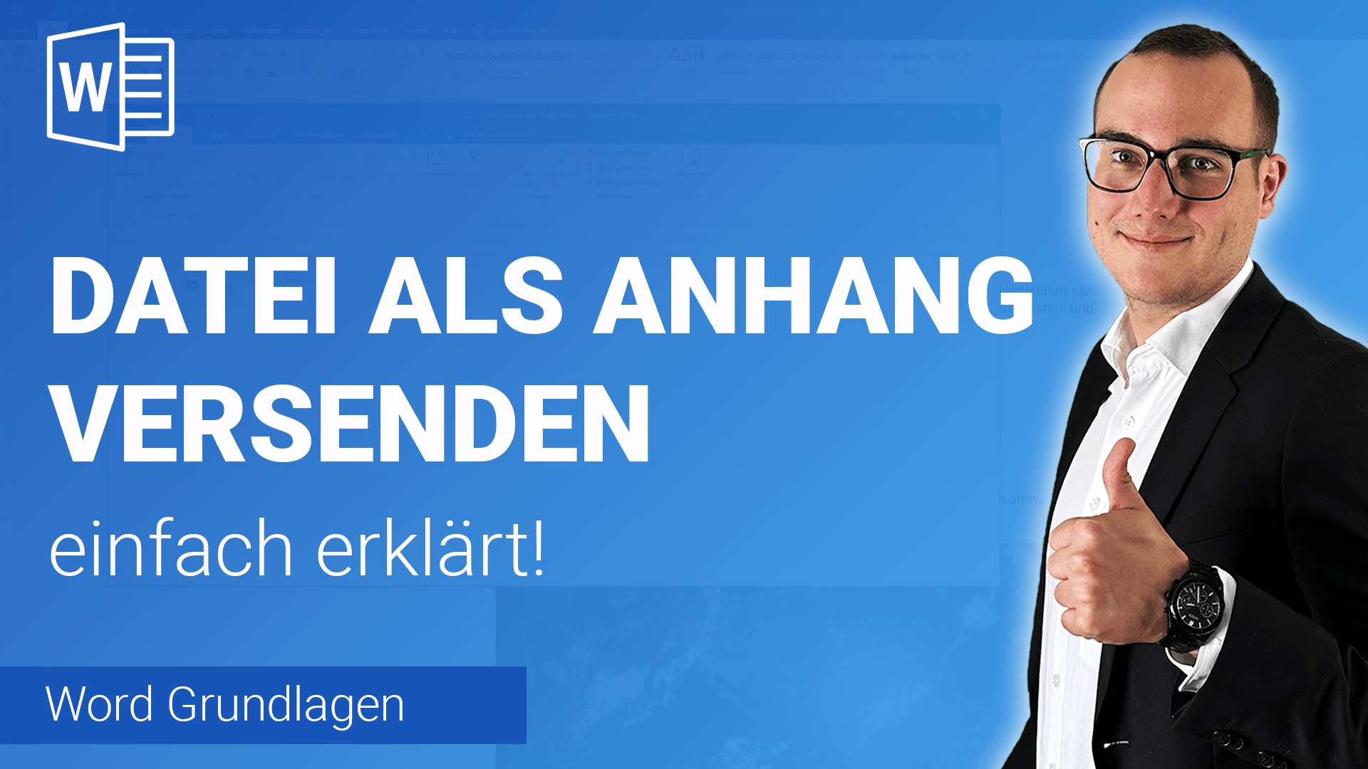 DATEI als ANHANG per E-MAIL AUS Word versenden einfach erklärt