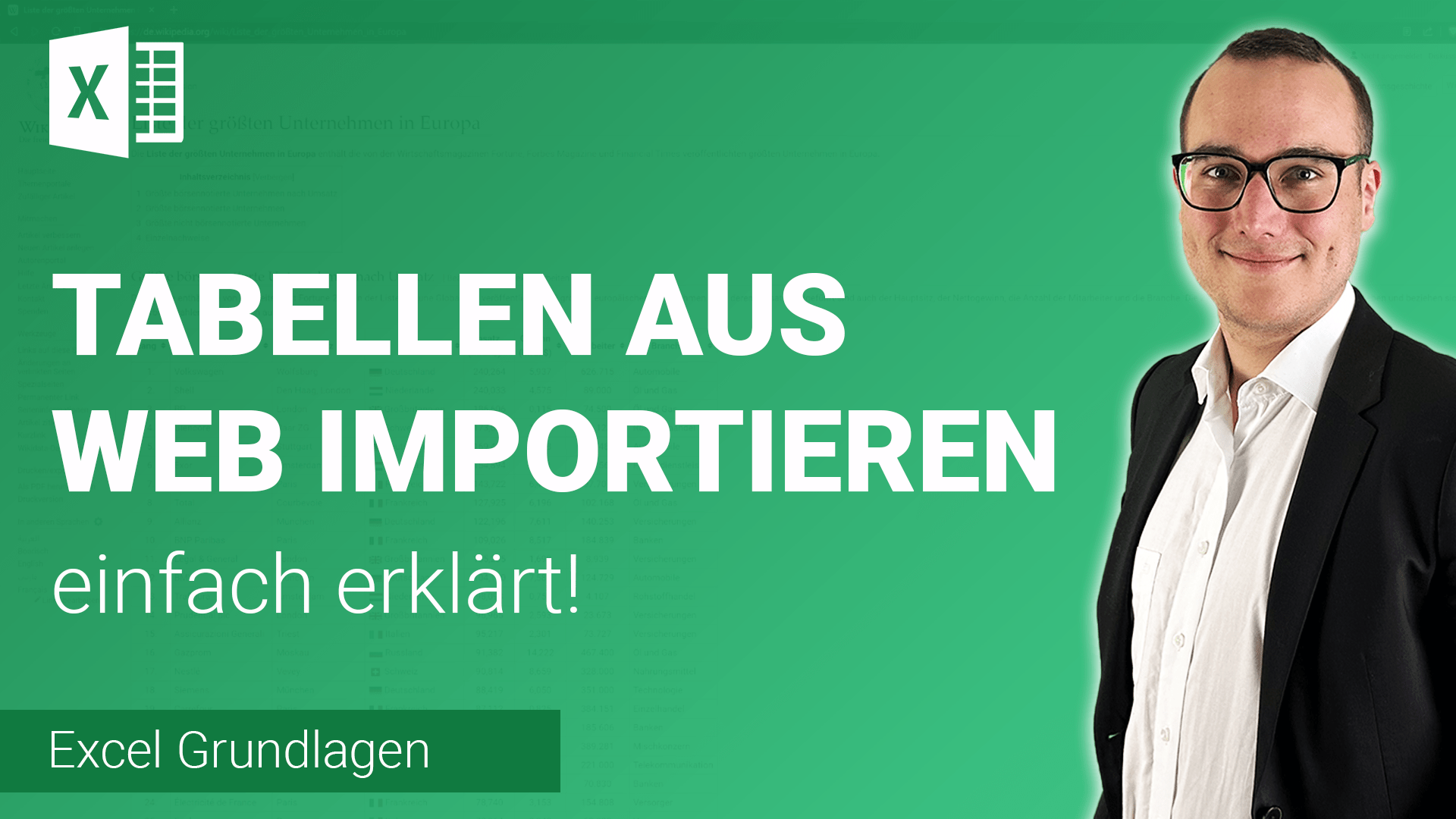 TABELLEN aus dem WEB importieren einfach erklärt