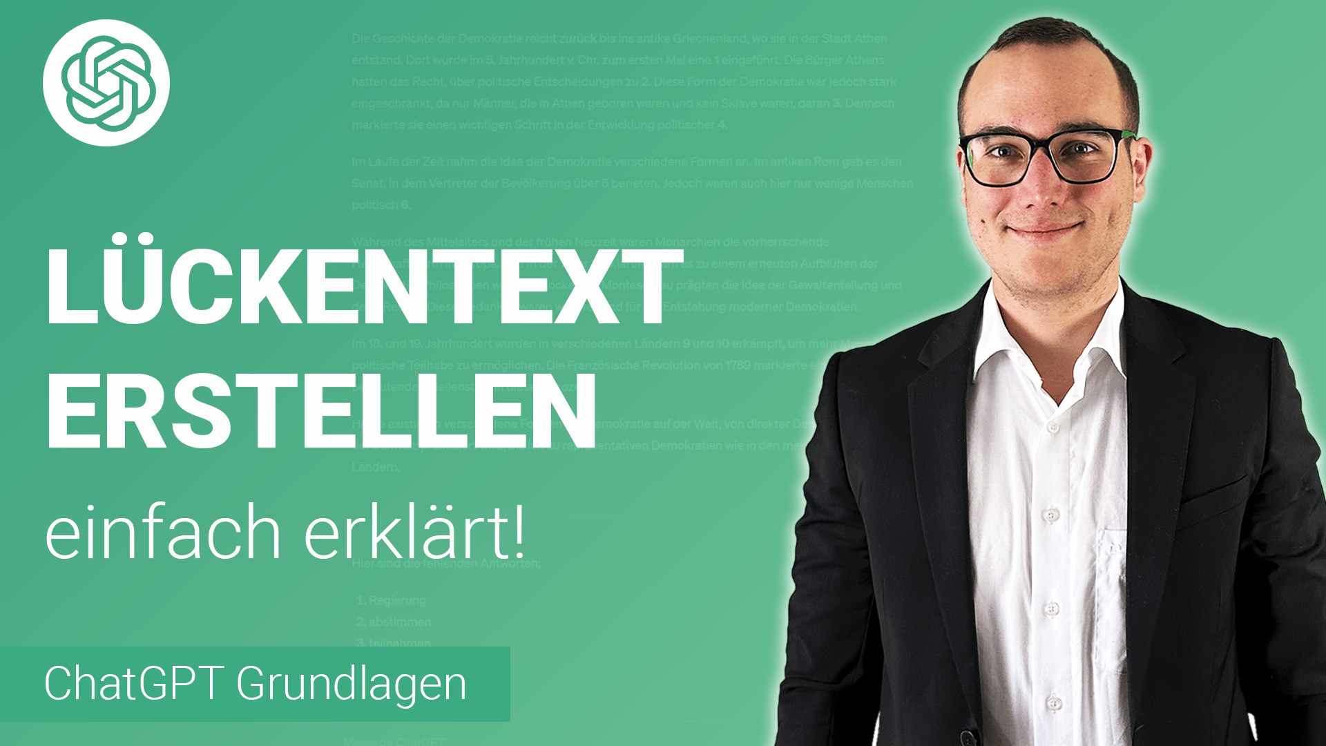 LÜCKENTEXT erstellen mit ChatGPT einfach erklärt