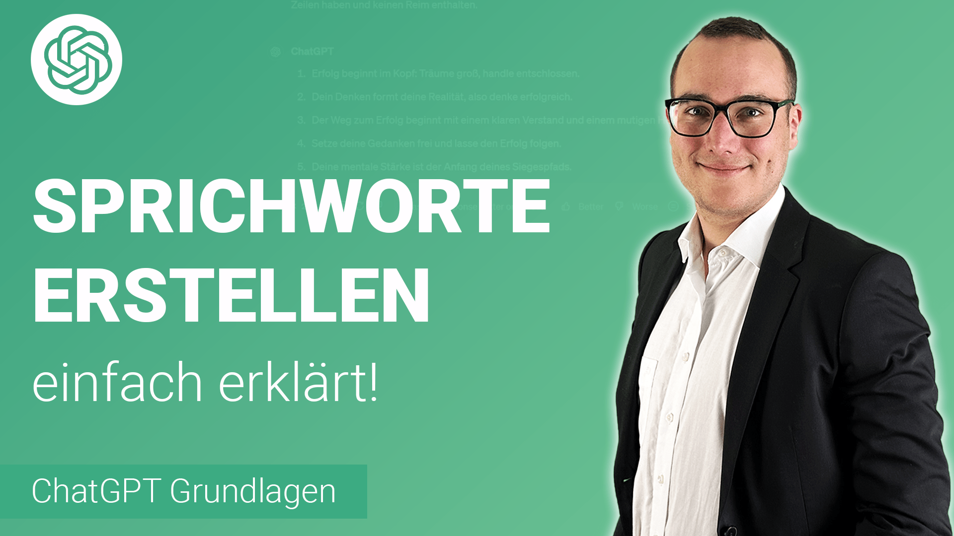 SPRICHWORTE erstellen mit ChatGPT einfach erklärt