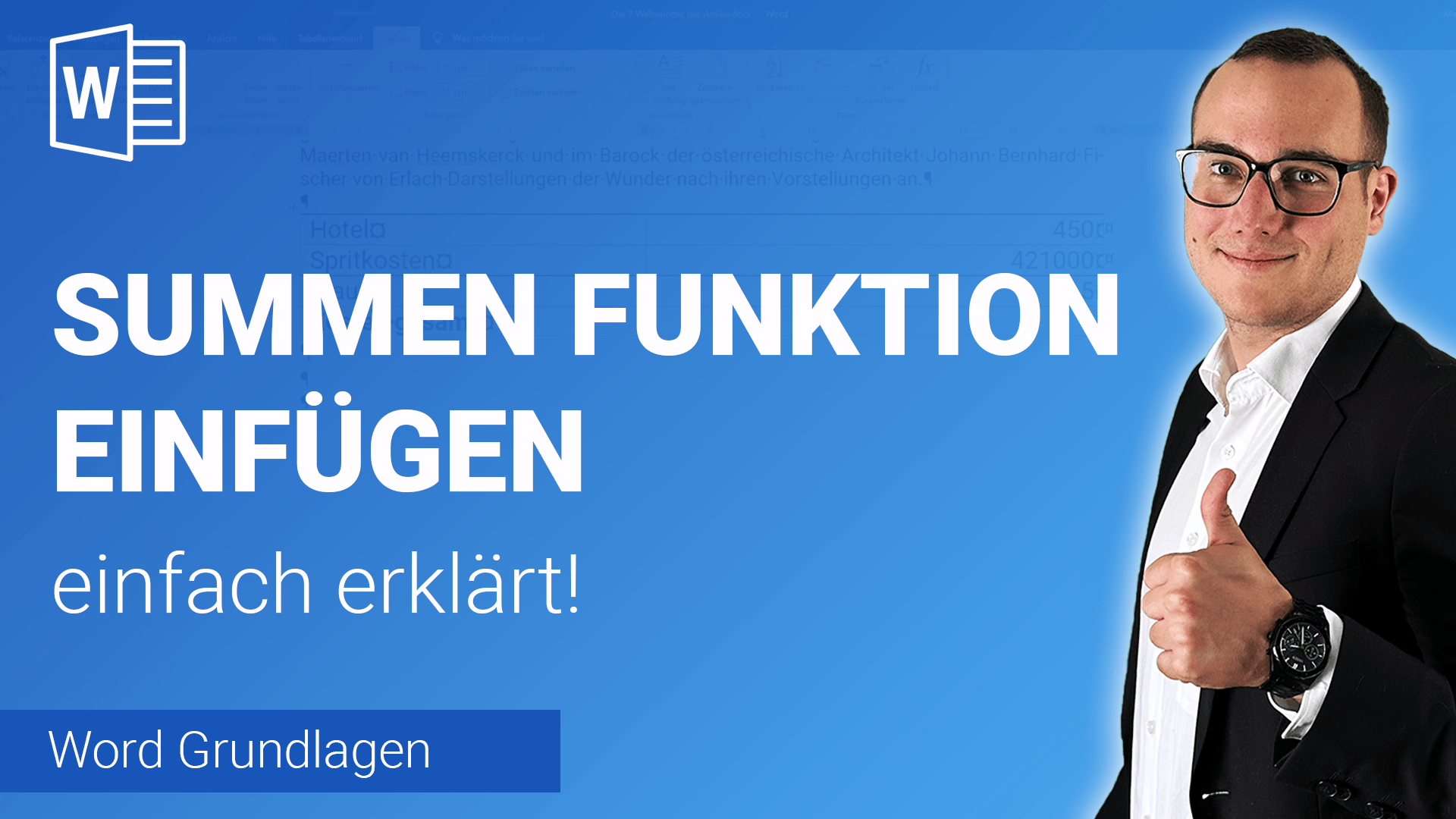 SUMMEN EINFÜGEN (Funktion) einfach erklärt