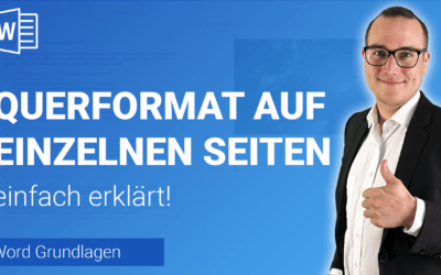 QUERFORMAT auf EINZELNEN SEITEN einfügen einfach erklärt