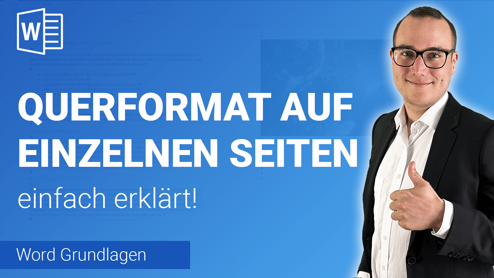 QUERFORMAT auf EINZELNEN SEITEN einfügen einfach erklärt