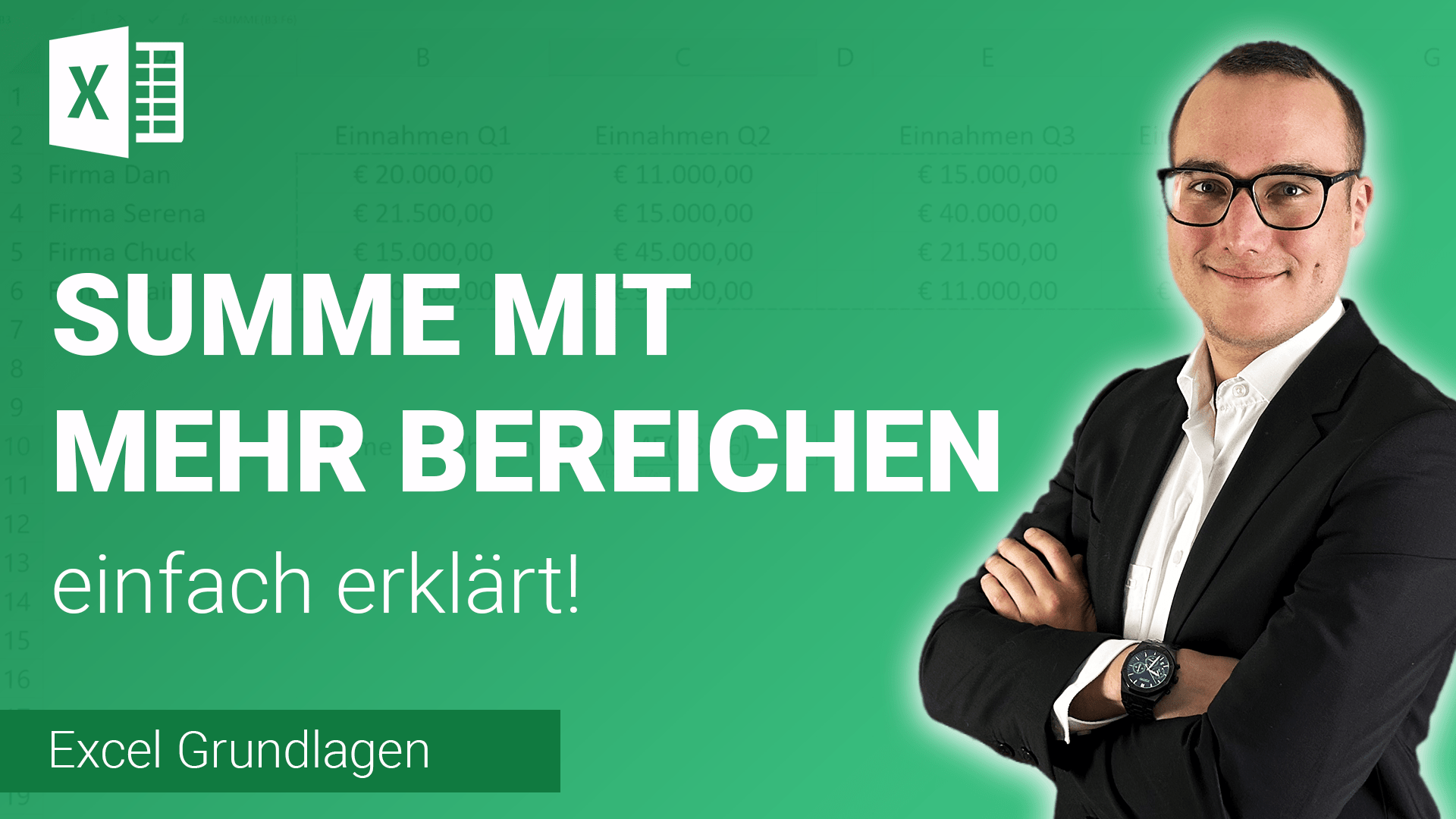 SUMMEN-Funktion mit MEHREREN Bereichen einfach erklärt