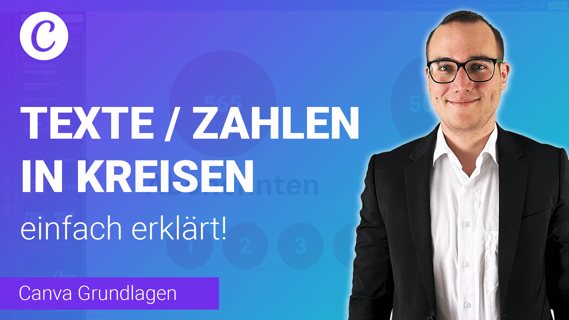 TEXTE / ZAHLEN in KREISEN einfügen einfach erklärt