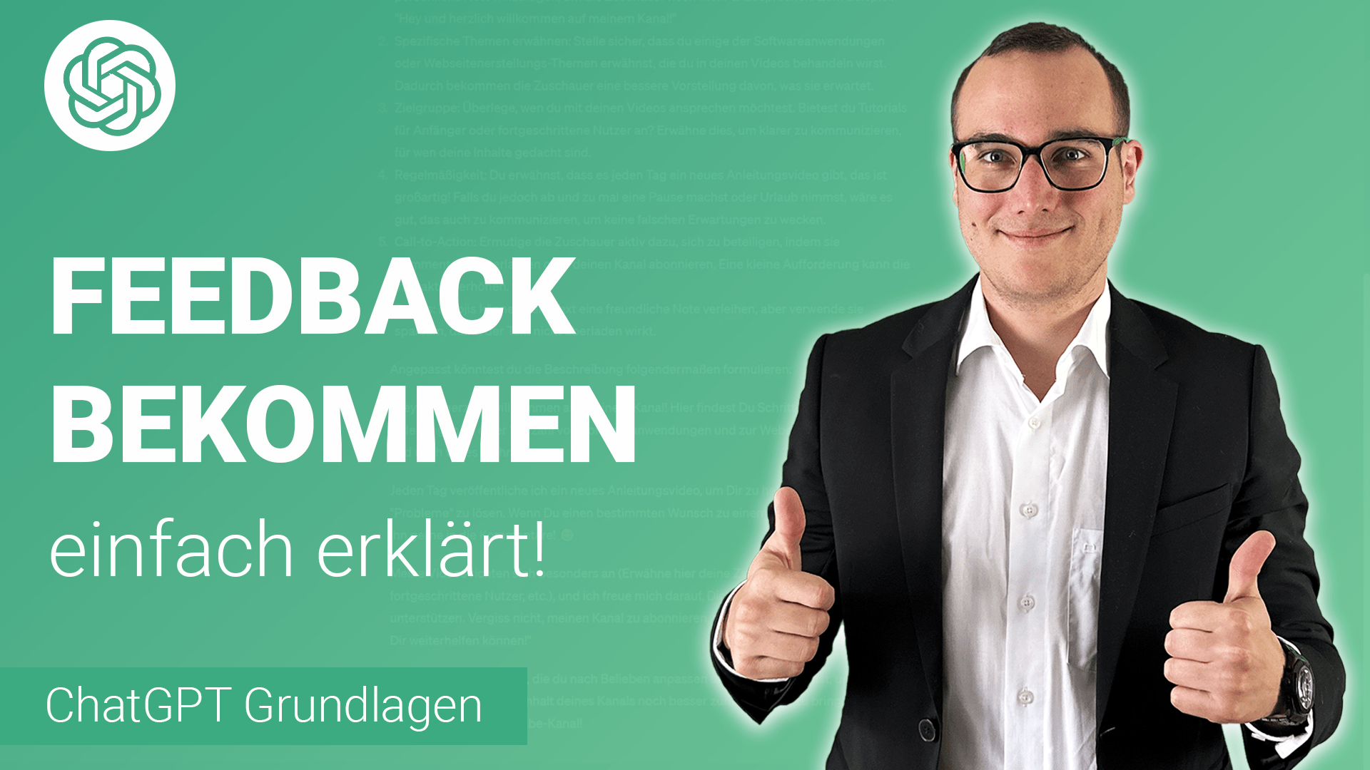 FEEDBACK bekommen von ChatGPT einfach erklärt