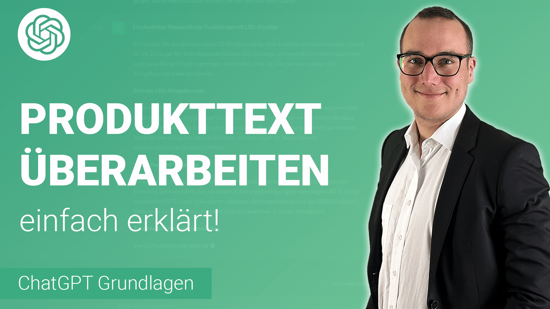PRODUKTBESCHREIBUNGEN überarbeiten lassen von ChatGPT einfach erklärt