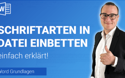 SCHRIFTARTEN in DATEI einbetten einfach erklärt