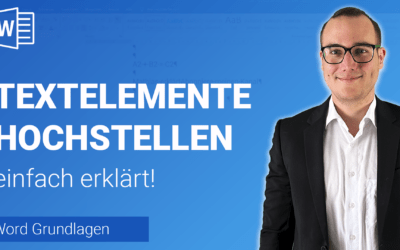 TEXTELEMENTE hochstellen einfach erklärt