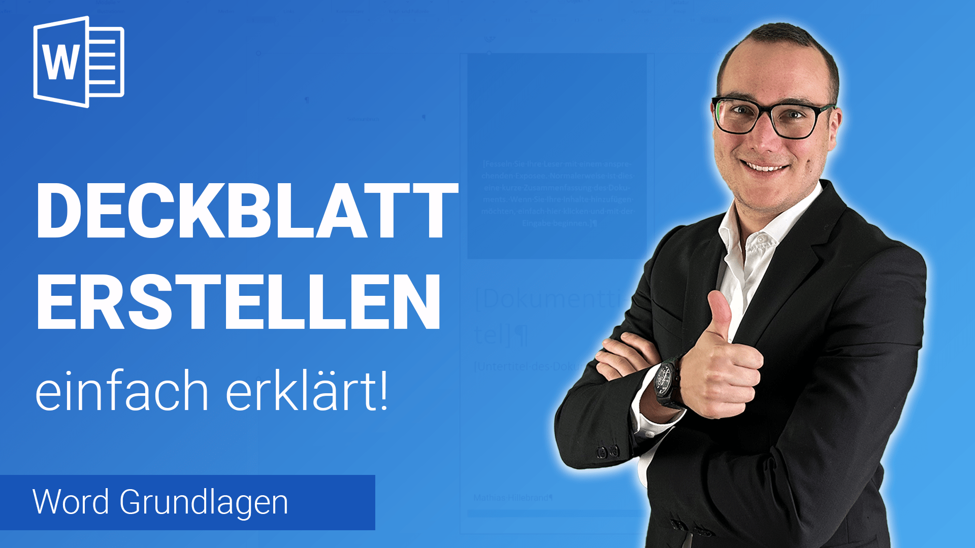 DECKBLATT einfügen einfach erklärt