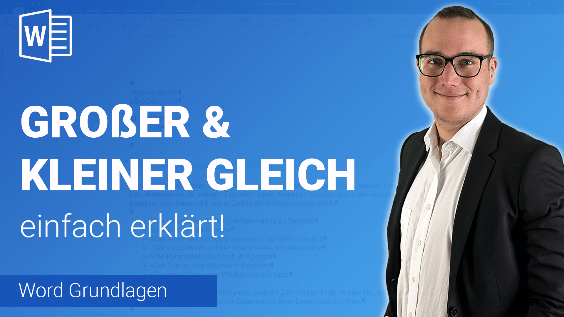 GRÖßER & KLEINER GLEICH Symbol einfügen einfach erklärt