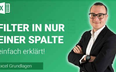 FILTER in nur einer SPALTE einfügen einfach erklärt