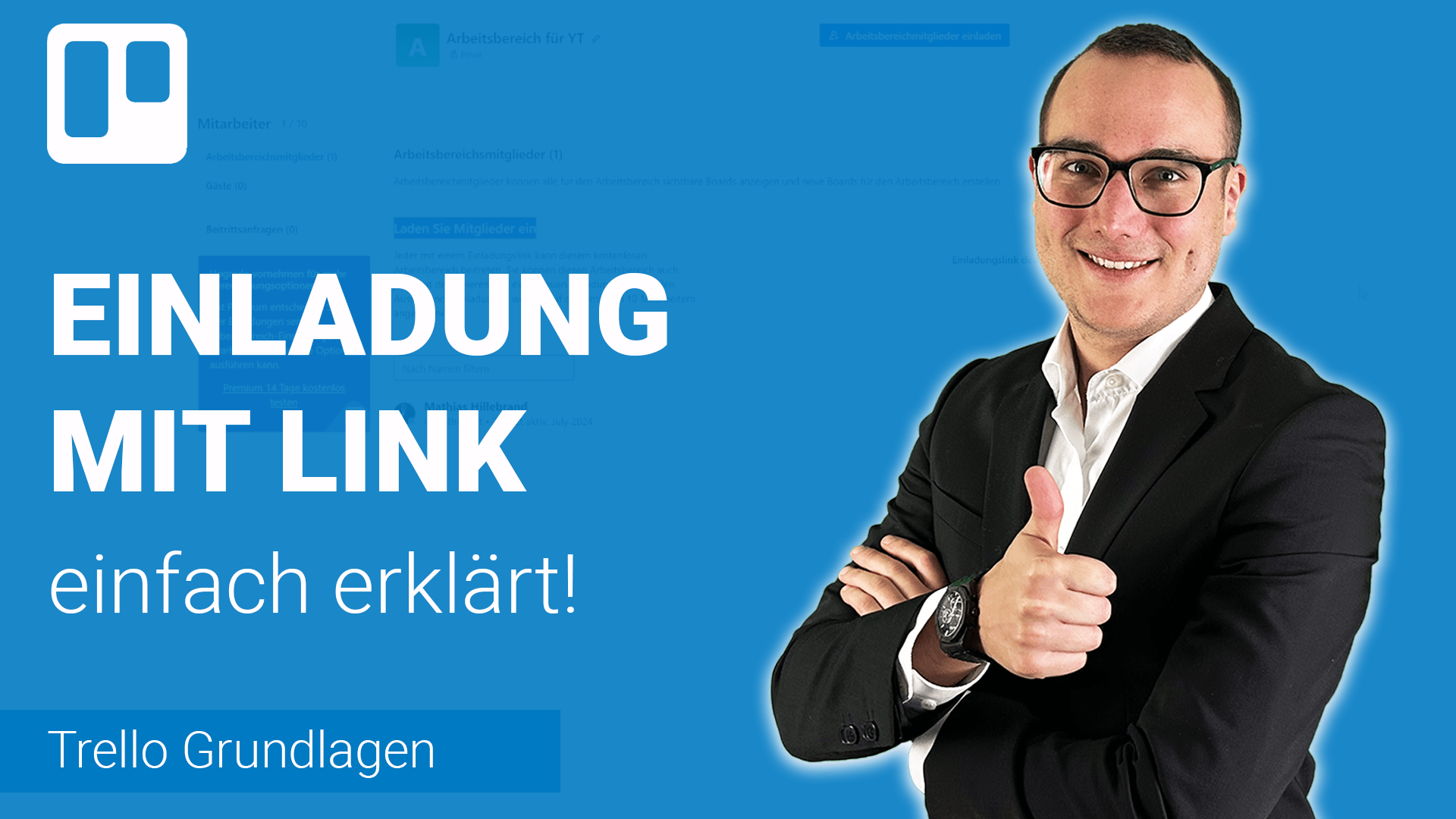 EINLADUNG mit LINK in Arbeitsbereich einfach erklärt