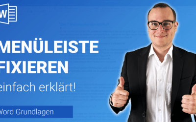MENÜLEISTE fixieren einfach erklärt