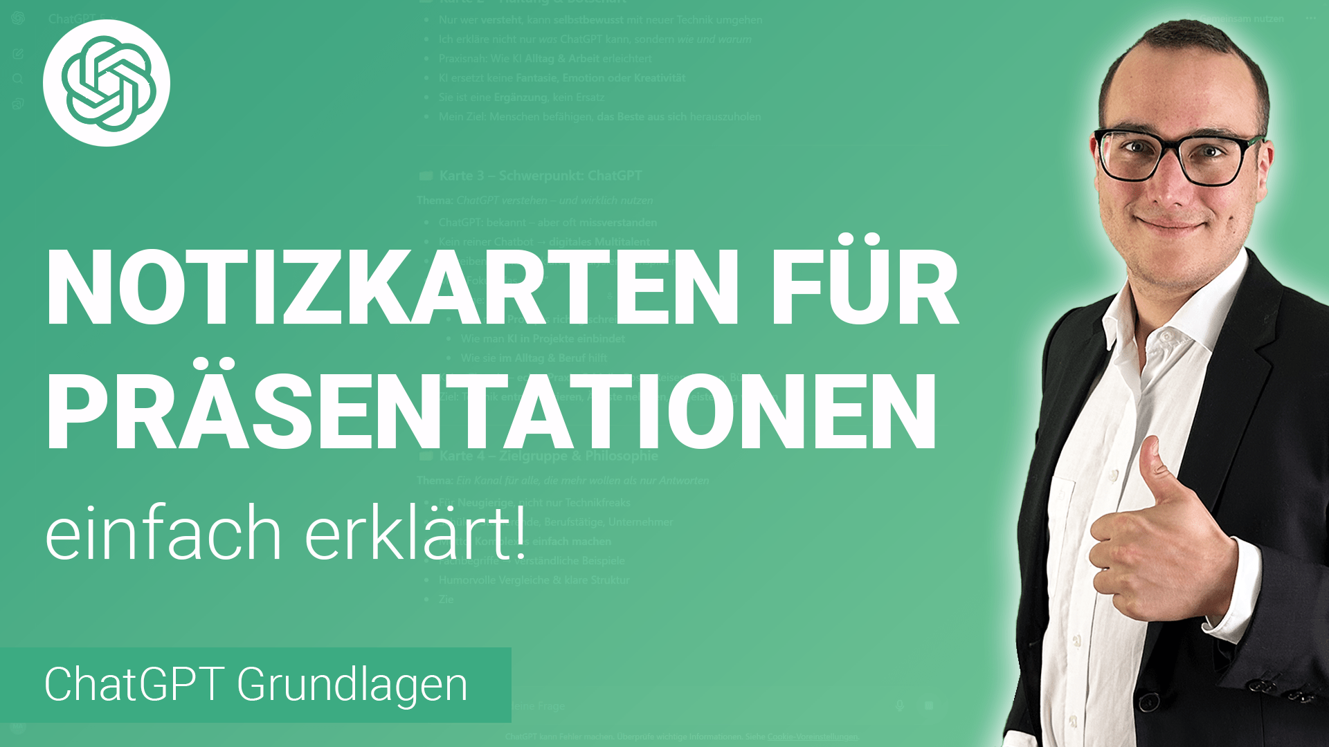 NOTIZKARTEN für Präsentationen in ChatGPT erstellen einfach erklärt