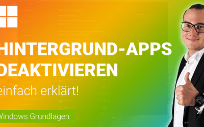 HINTERGRUND-APPS deaktivieren einfach erklärt