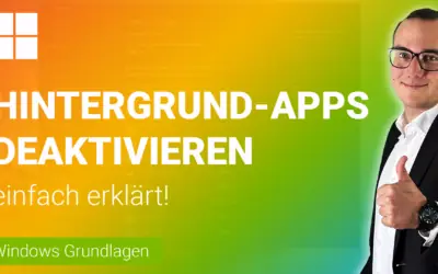 HINTERGRUND-APPS deaktivieren einfach erklärt