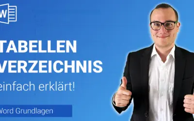 TABELLENVERZEICHNIS einfügen einfach erklärt