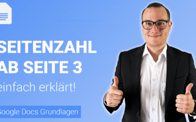 SEITENZAHL ab Seite 3 einfügen einfach erklärt