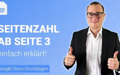 SEITENZAHL ab Seite 3 einfügen einfach erklärt